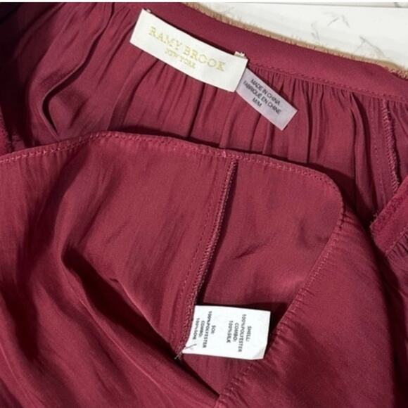 #T149 Ramy Brook Sheer Detail Puff Sleeve Top SZ M $345 - Picture 10 of 11